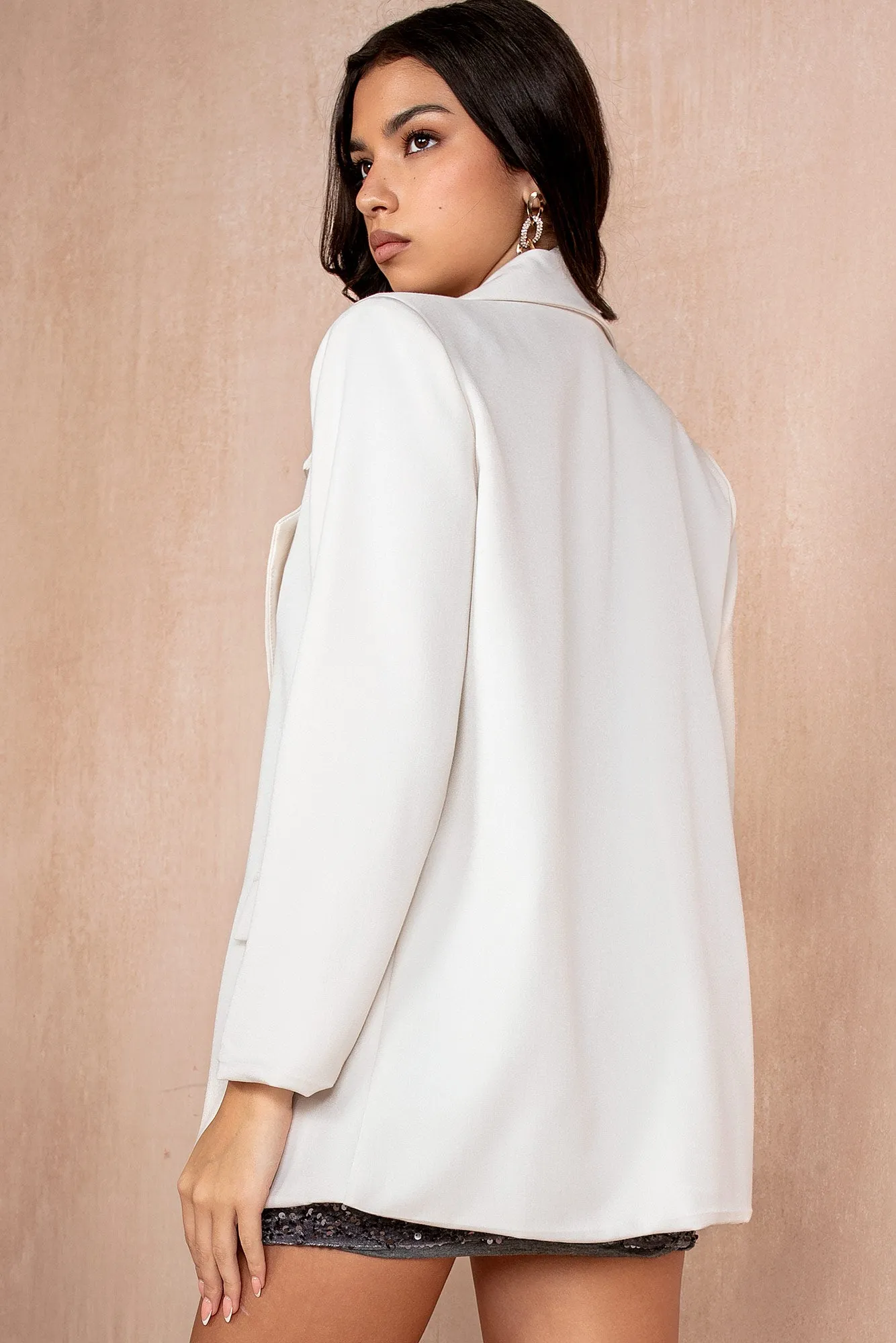 Juliana Cream Oversized Blazer sold by Va Va Voom product image thumbnail 4