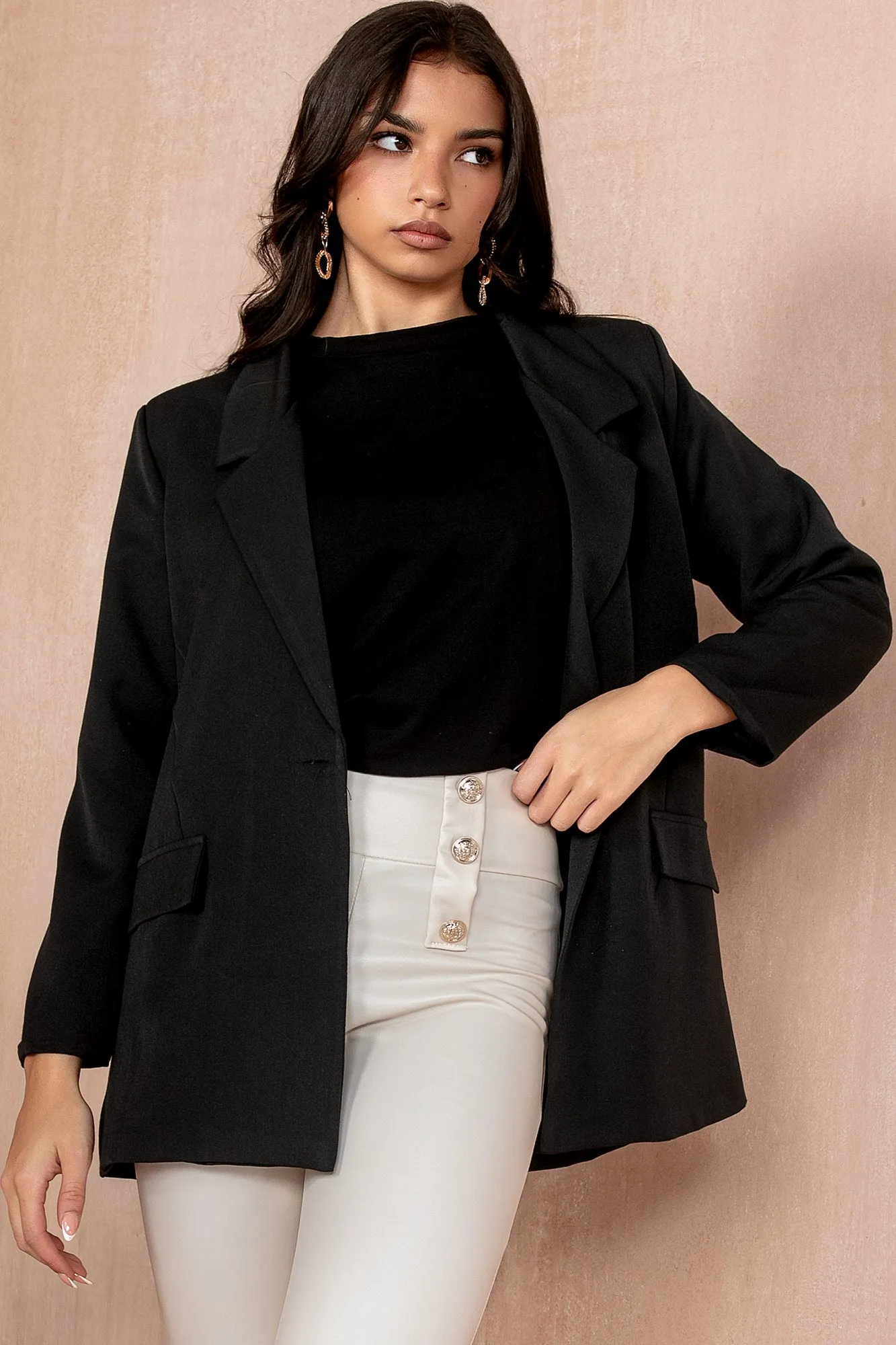 Juliana Black Oversized Blazer sold by Va Va Voom