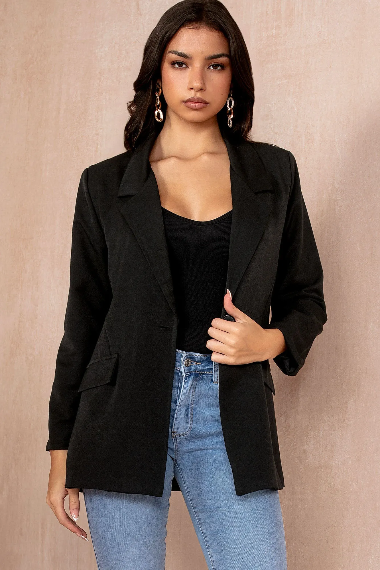 Juliana Black Oversized Blazer sold by Va Va Voom product image thumbnail 4