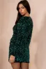 Giovani Green Velvet Sequin Dress sold by Va Va Voom