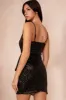 Mayra Black Sequin Wrap Dress sold by Va Va Voom