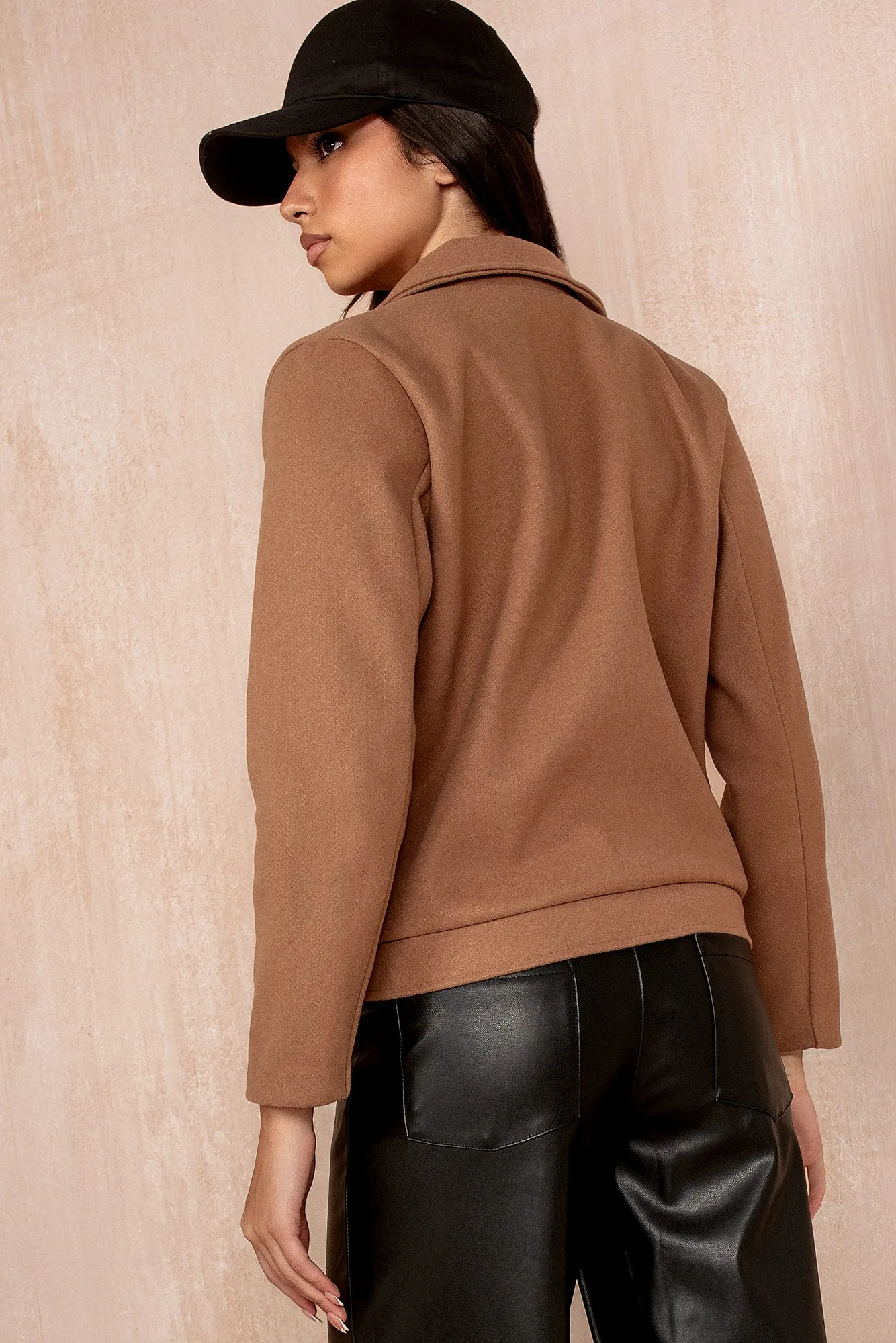 Florinda Camel Double Breasted Jacket sold by Va Va Voom product image thumbnail 2