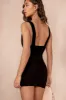 Harleigh Black Slinky Ruched Dress sold by Va Va Voom