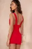 Harleigh Red Slinky Ruched Dress sold by Va Va Voom