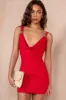 Harleigh Red Slinky Ruched Dress sold by Va Va Voom