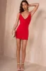 Harleigh Red Slinky Ruched Dress sold by Va Va Voom