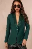 Matilda Green Sequin Lapel Blazer sold by Va Va Voom