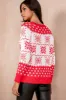 Joy Red and Cream Snowflake Knit Jumper sold by Va Va Voom