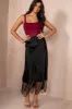 Hydee Black Satin Skirt sold by Va Va Voom
