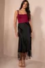 Hydee Black Satin Skirt sold by Va Va Voom