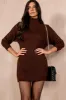 Reece Chocolate Knit Jumper Dress sold by Va Va Voom