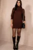Reece Chocolate Knit Jumper Dress sold by Va Va Voom