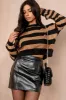 Dawson Black Leather Look Skirt sold by Va Va Voom