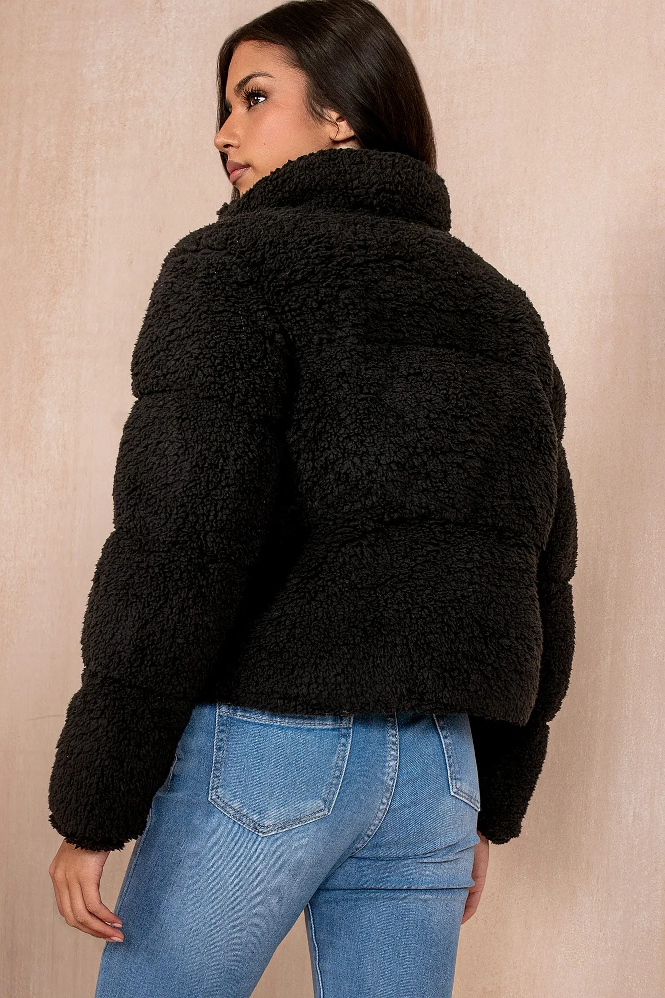 Lottie Black Teddy Puffer Jacket sold by Vavavoom product image thumbnail 2