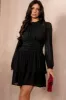 Rosa Black Chiffon Tiered Dress sold by Va Va Voom