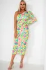 Oretta Green Print Dress sold by Va Va Voom
