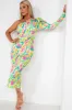 Oretta Green Print Dress sold by Va Va Voom