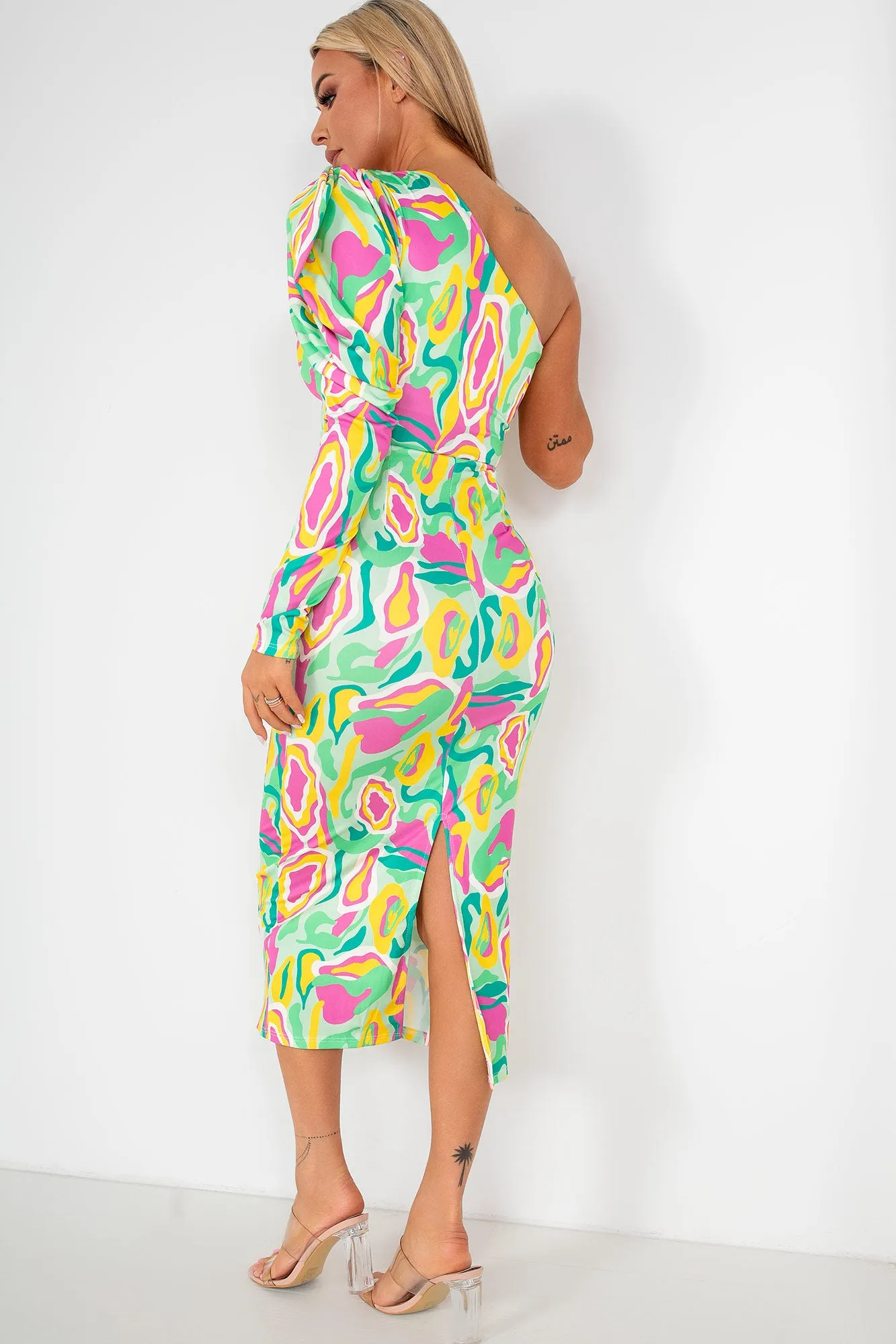 Oretta Green Print Dress sold by Va Va Voom product image thumbnail 2