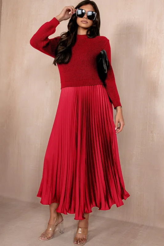 Arlene Red 2 in 1 Dress sold by Va Va Voom