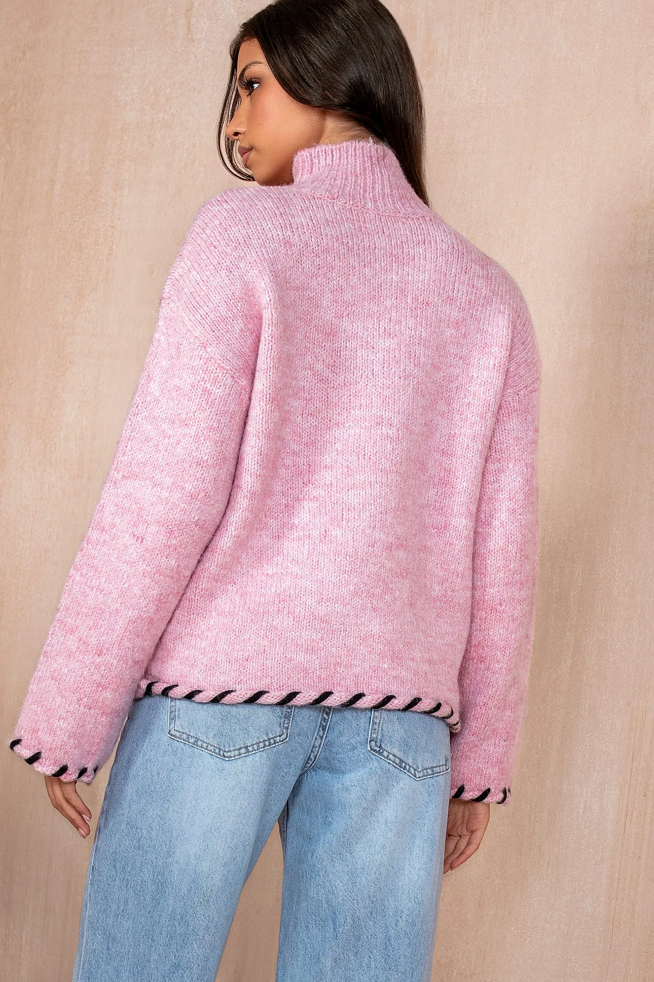 Tamara Pink Knit Jumper sold by Va Va Voom product image thumbnail 2