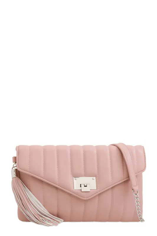 Alison Blush Quilted Leatherette Bag sold by Va Va Voom