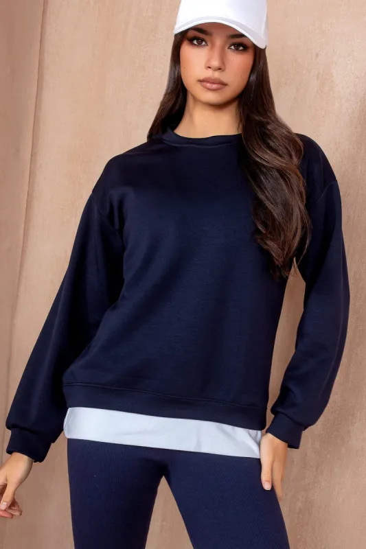 Jordan Navy Sweatshirt sold by Va Va Voom