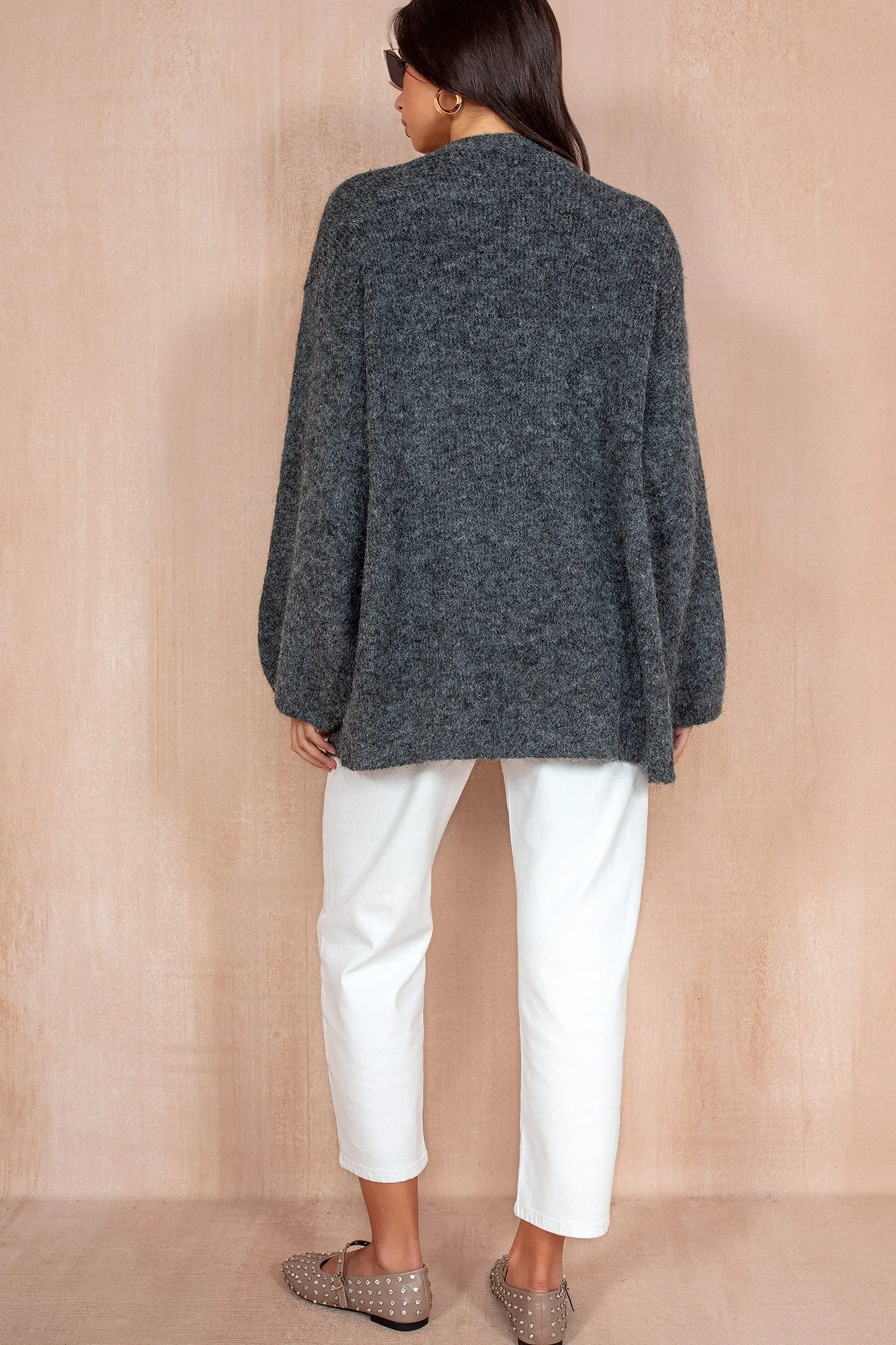 Arya Charcoal Knit Cardigan sold by Va Va Voom product image thumbnail 2