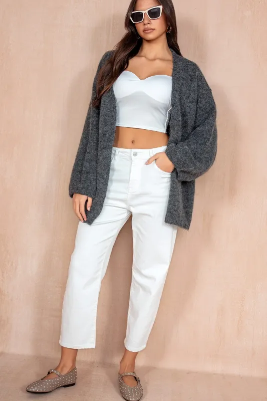 Arya Charcoal Knit Cardigan sold by Va Va Voom