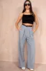 Suzy Grey Lace Trim Trousers sold by Va Va Voom