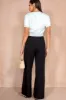 Suzy Black Lace Trim Trousers sold by Va Va Voom