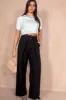 Suzy Black Lace Trim Trousers sold by Va Va Voom