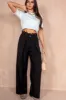 Suzy Black Lace Trim Trousers sold by Va Va Voom