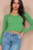 Poppy Green Knit Top sold by Va Va Voom