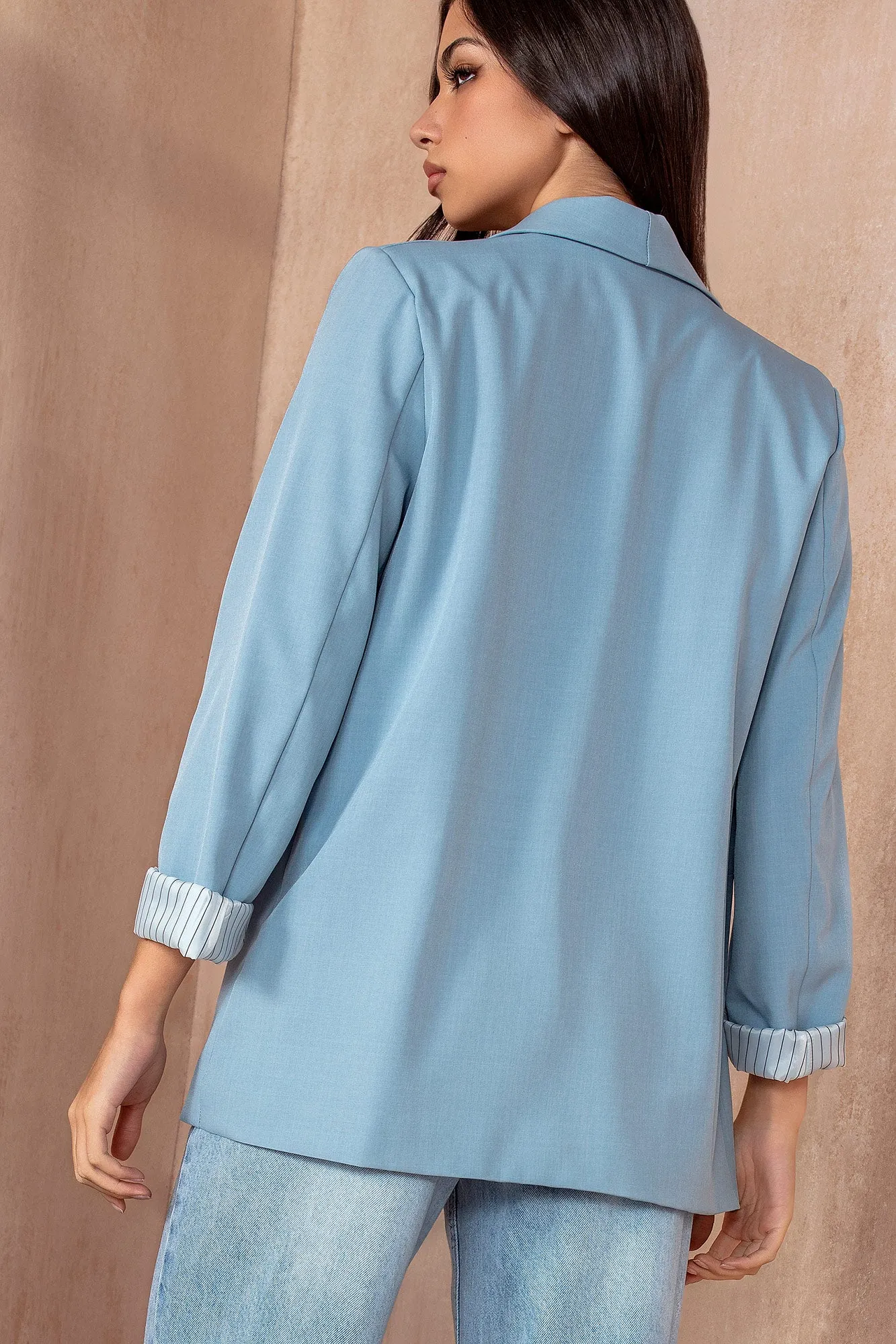 Charley Powder Blue Oversized Blazer sold by Va Va Voom product image thumbnail 2
