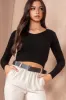 Poppy Black Knit Top sold by Va Va Voom