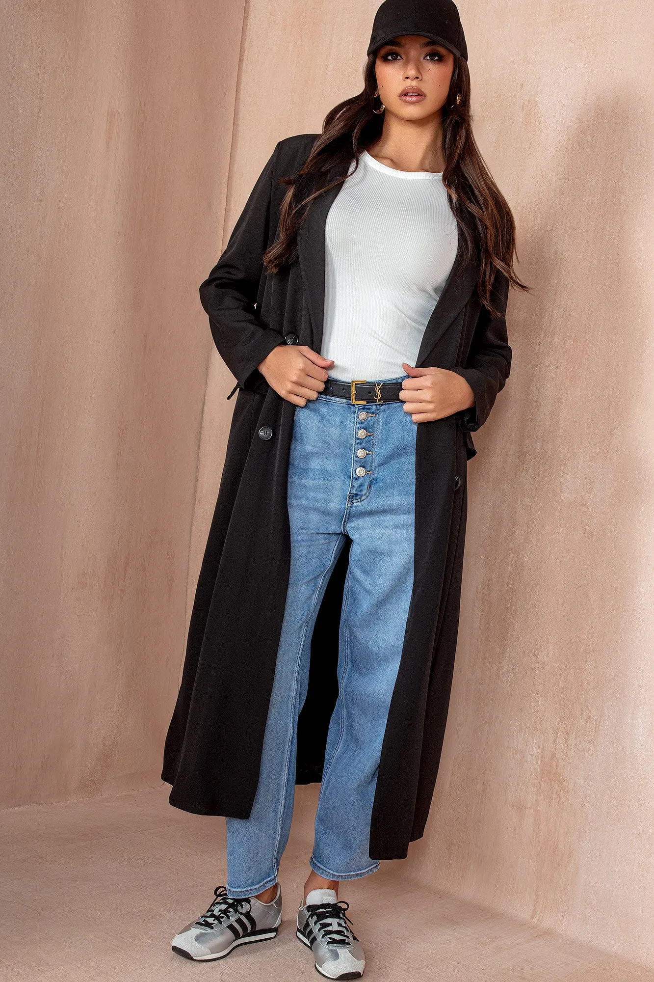 Florencia Black Double Breasted Coat sold by Vavavoom product image thumbnail 5