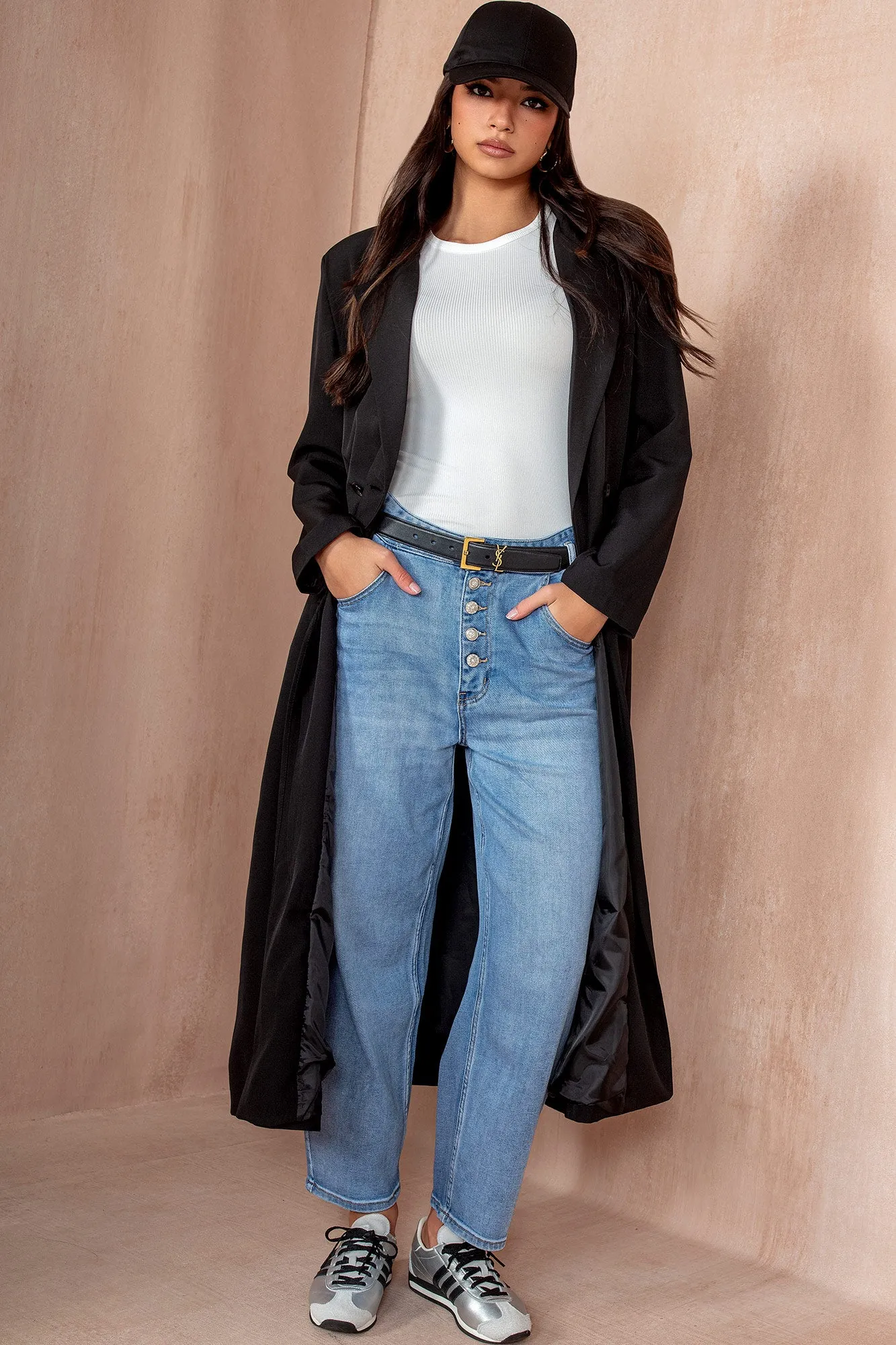 Florencia Black Double Breasted Coat sold by Vavavoom product image thumbnail 4