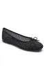 Carrie Black Diamante Ballet Pumps sold by Va Va Voom