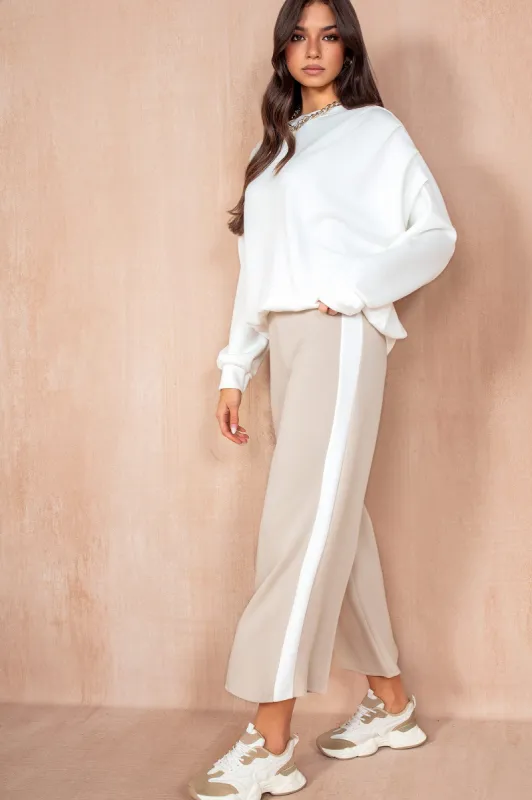 Tammy Stone Side Stripe Wide Leg Joggers sold by Va Va Voom