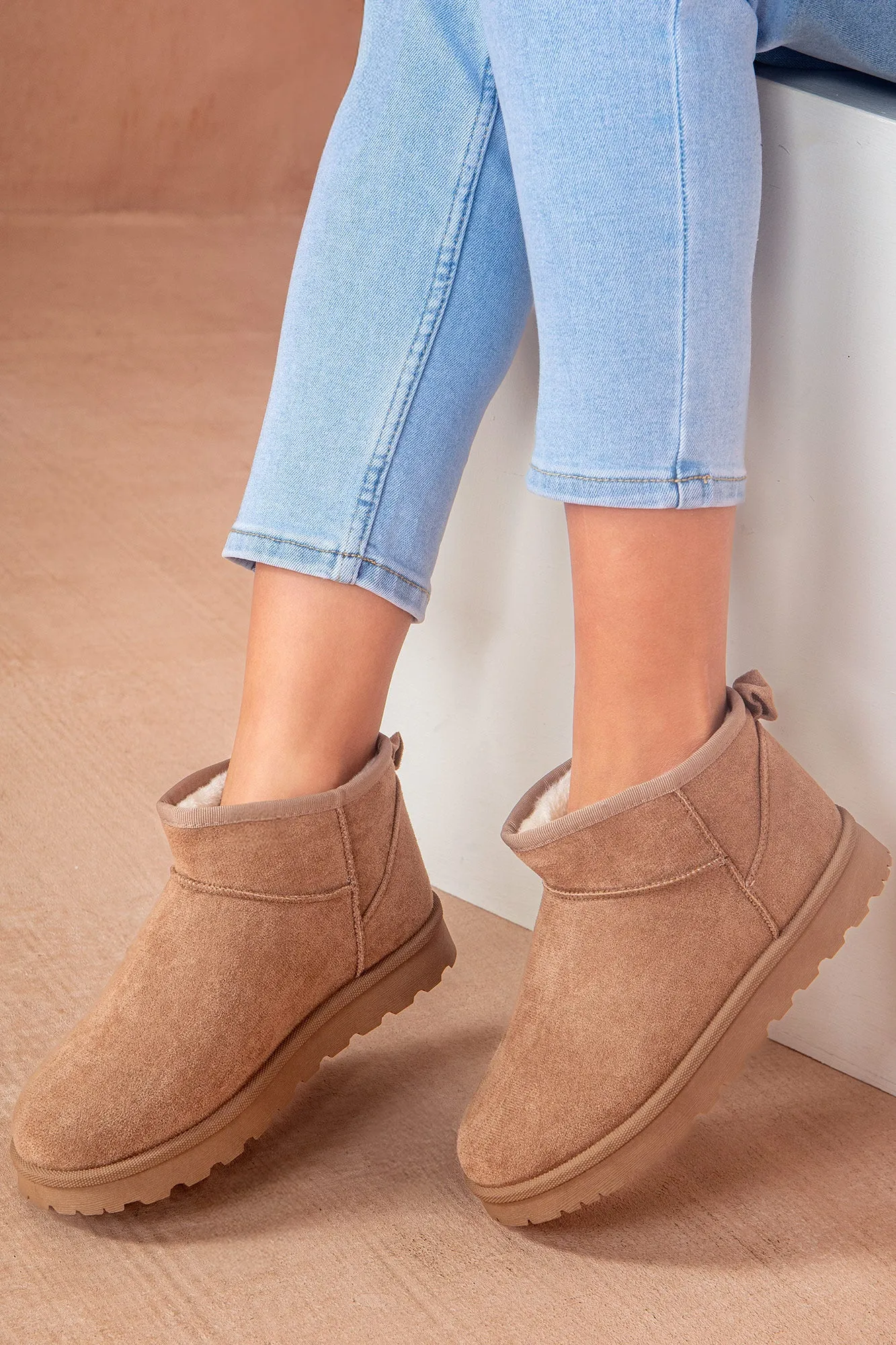 Farah Camel Faux Fur Lined Boots sold by Va Va Voom product image thumbnail 3