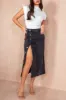 Bethany Black Denim Skirt sold by Va Va Voom