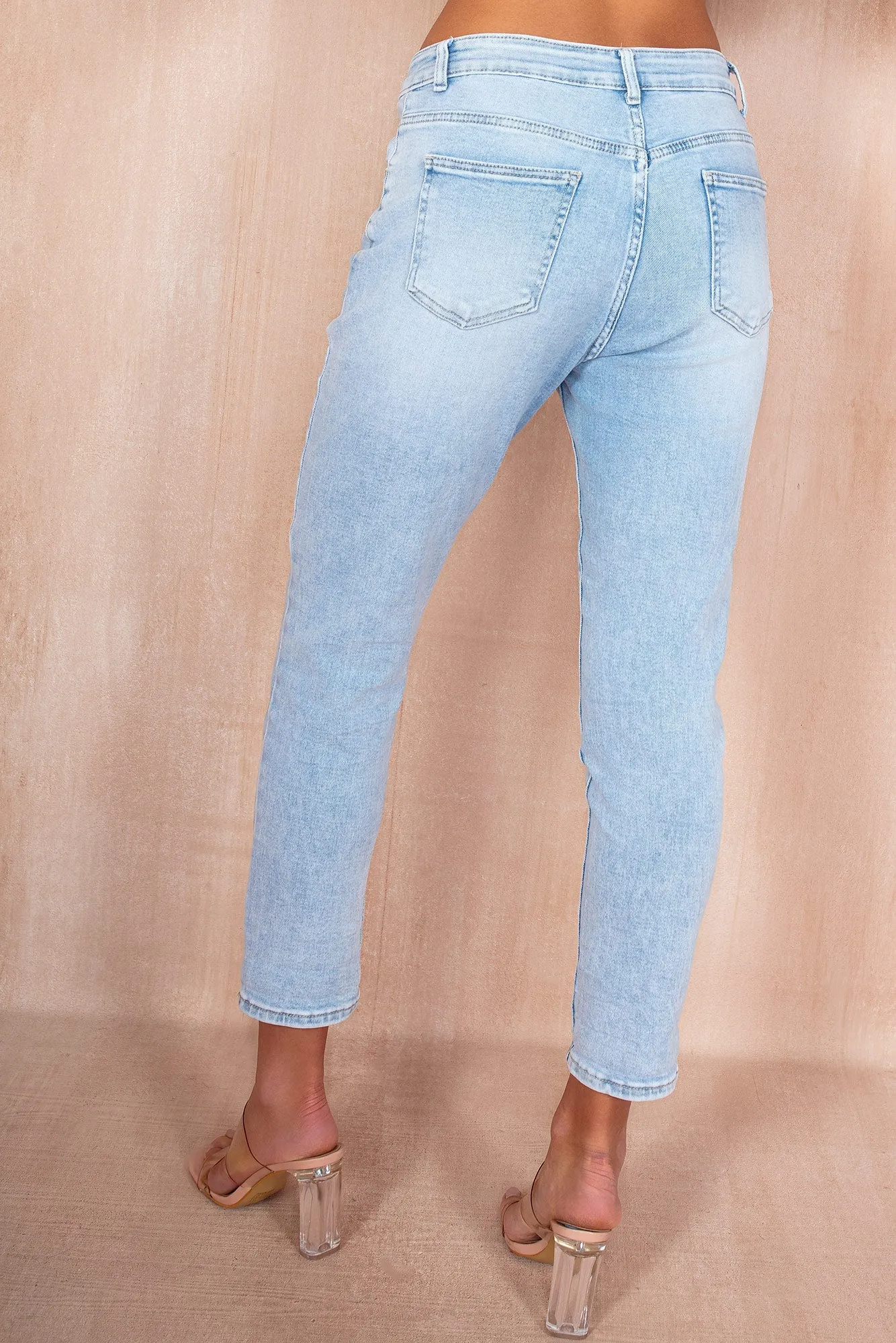 Haisley Light Blue Denim Mom Jeans sold by Va Va Voom product image thumbnail 2