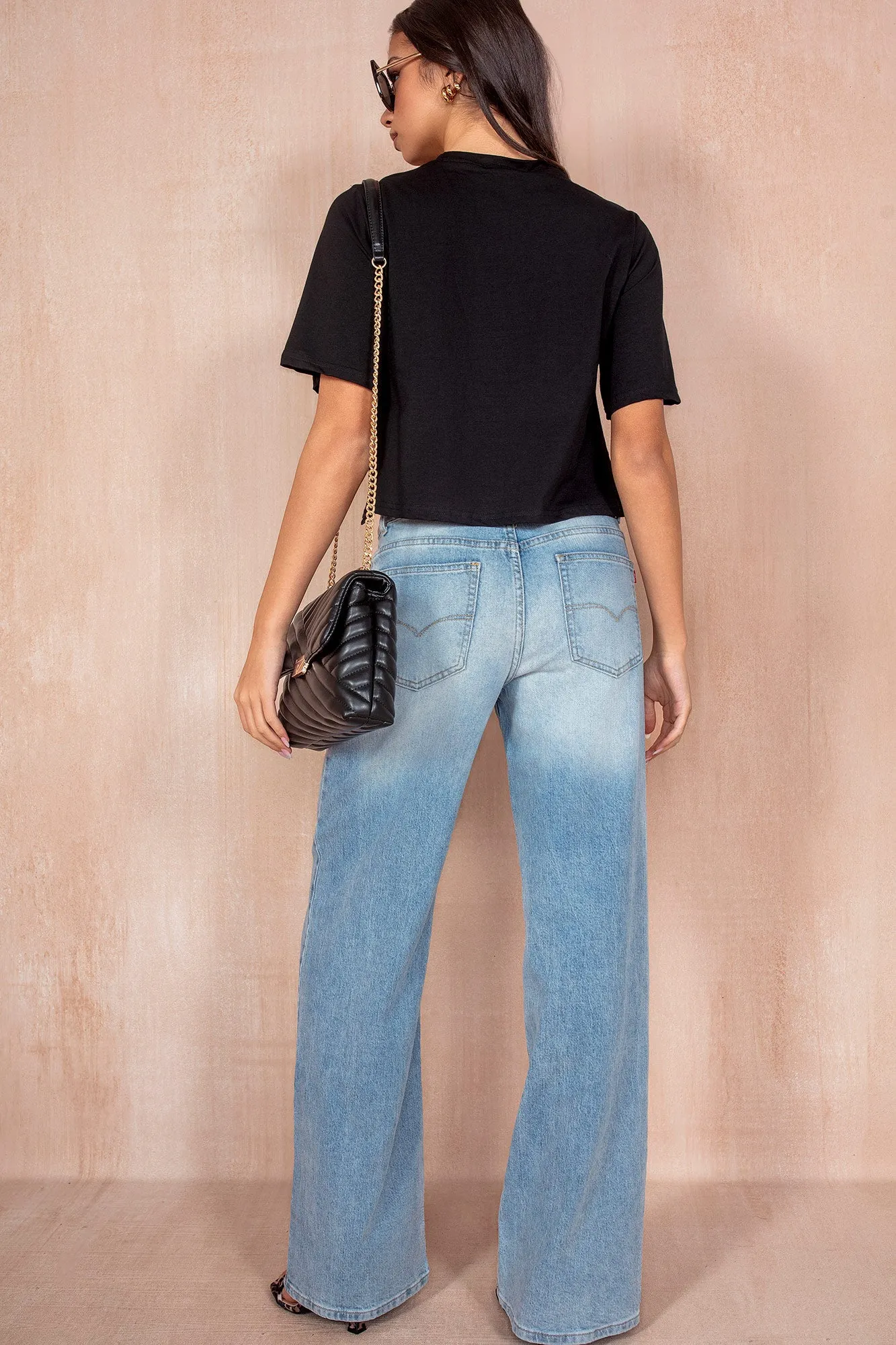 Daphne Black Embroidered Hem T-Shirt sold by Va Va Voom product image thumbnail 2