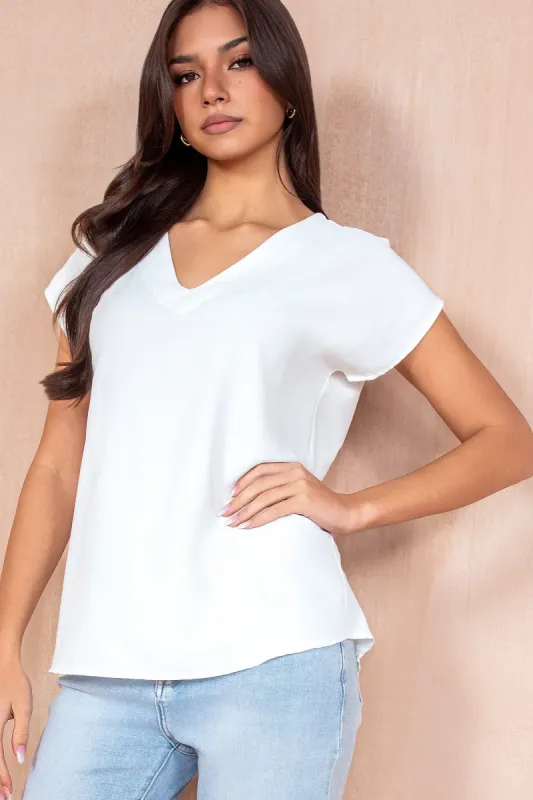 Olisa White Oversized Top sold by Va Va Voom