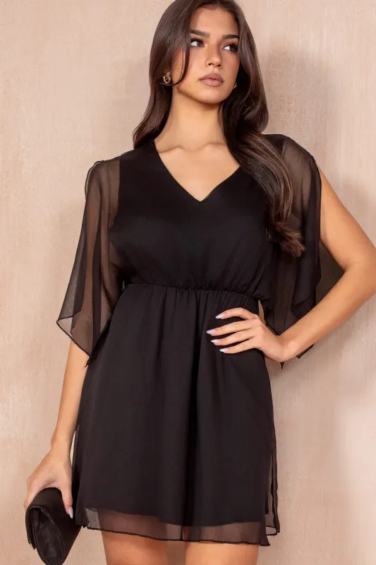 Honey Black Chiffon Dress sold by Va Va Voom