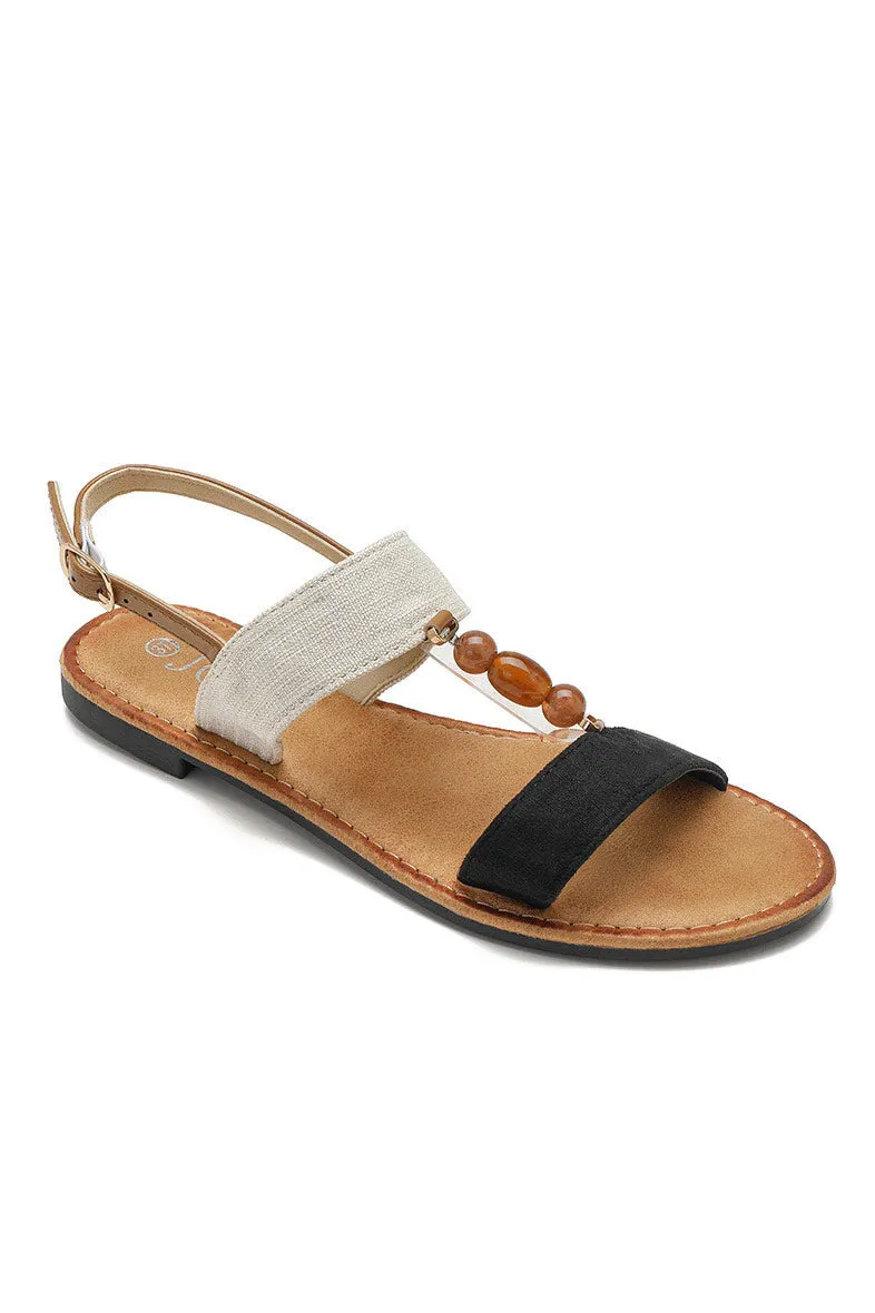 Donna Black Flat Sandals sold by Vavavoom product image thumbnail 2