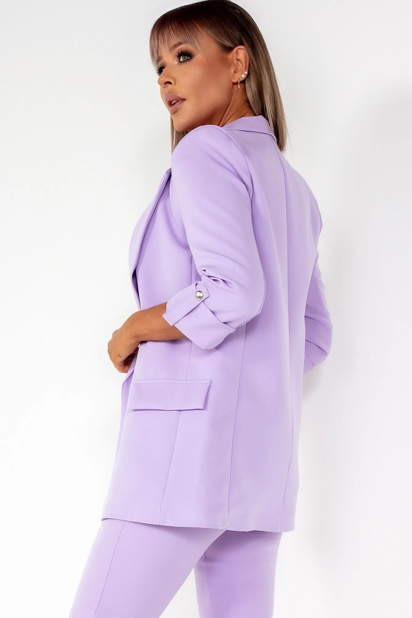 Paulina Lilac Long Sleeve Blazer sold by Va Va Voom product image thumbnail 2