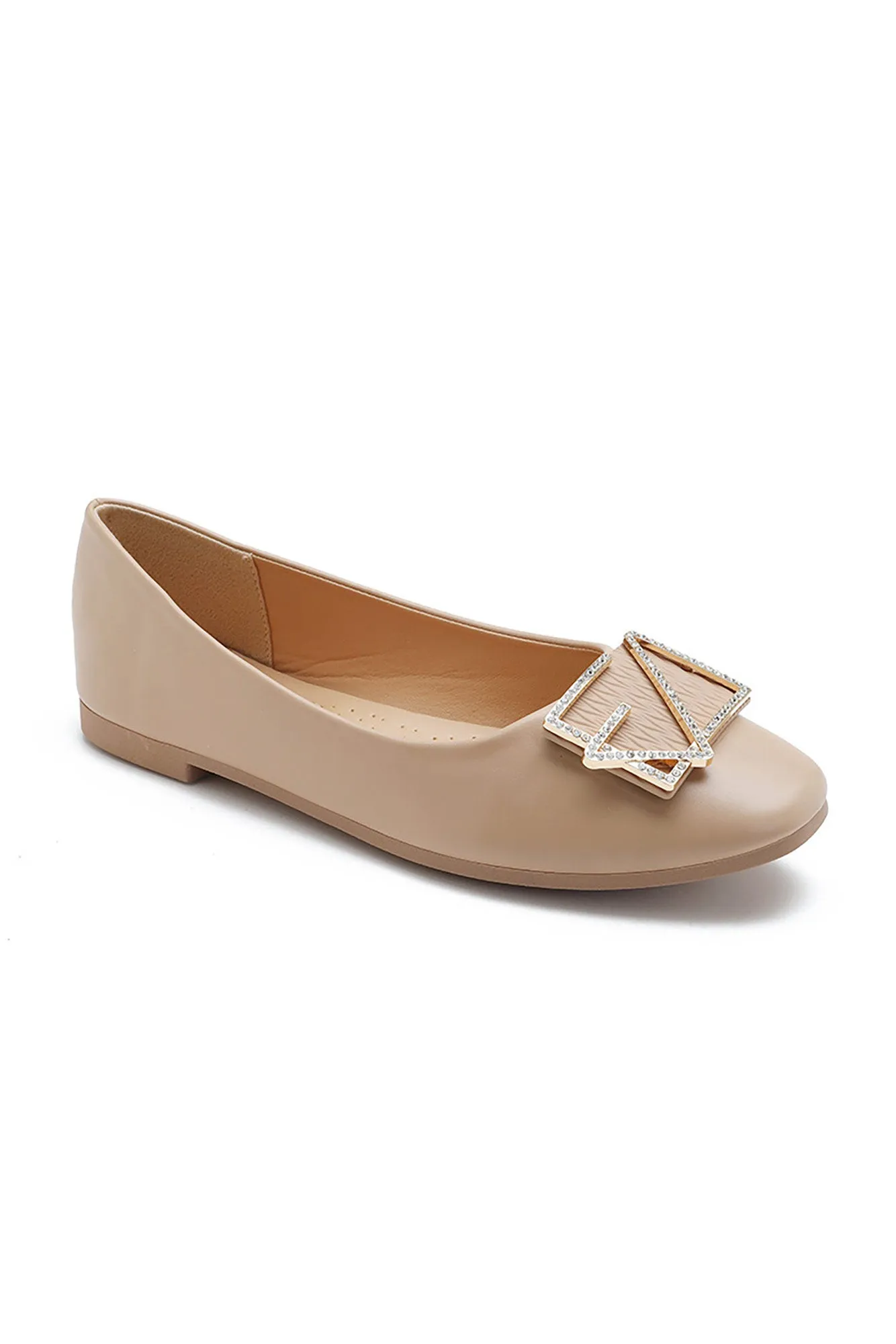 Hannah Nude Buckle Ballet Pumps sold by Va Va Voom product image thumbnail 2