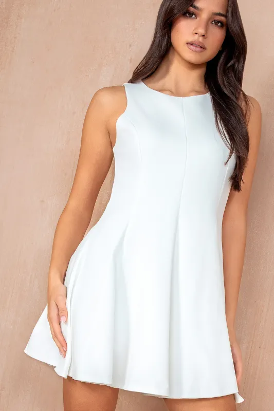 Karson White Racer Shift Dress sold by Va Va Voom