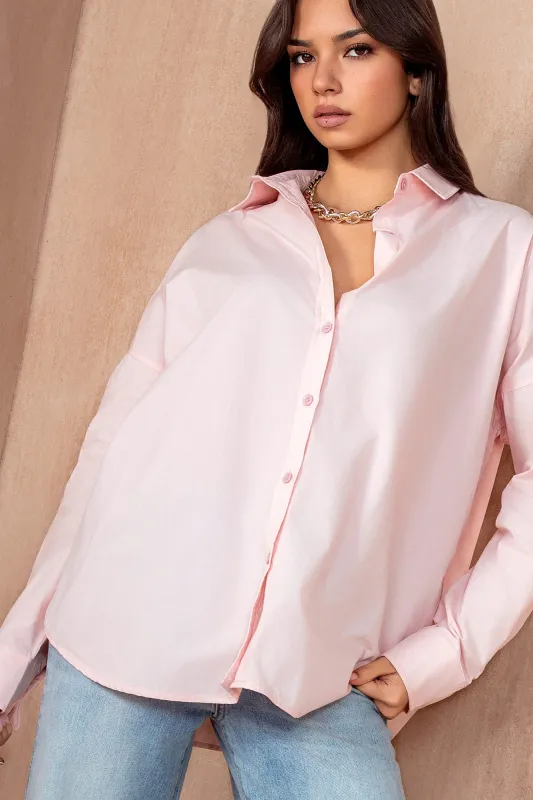 Hesper Pink Oversized Shirt sold by Va Va Voom